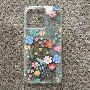 Rifle Paper Co clear floral iPhone 14 pro max case